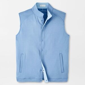 Peter Millar Light Bonnet Blue Beaumont Performance Full-Zip Vest MS24EK47 Golf